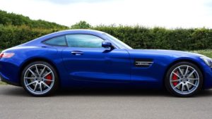 blue sports car
