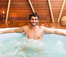 man on a tub