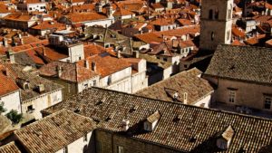 aerial view of houses