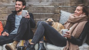 couple smiling